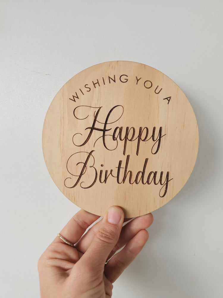 Happy birthday plaque