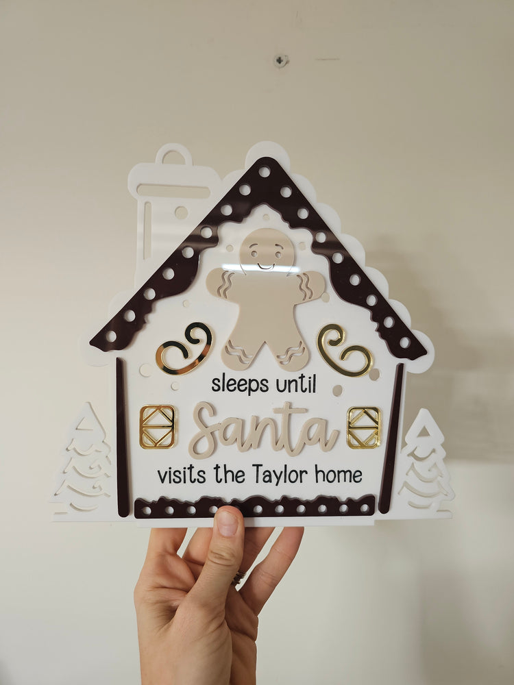 Gingerbread house christmas countdown