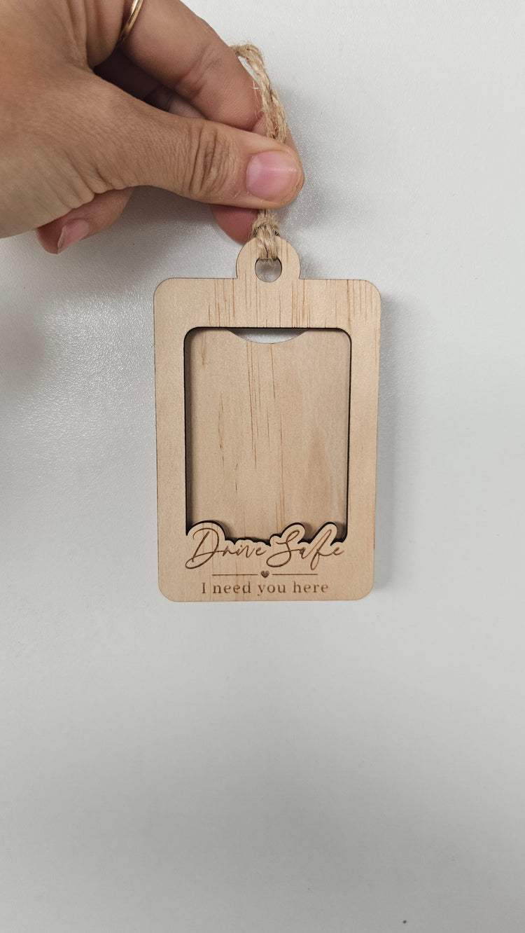* drive safe photo hanger