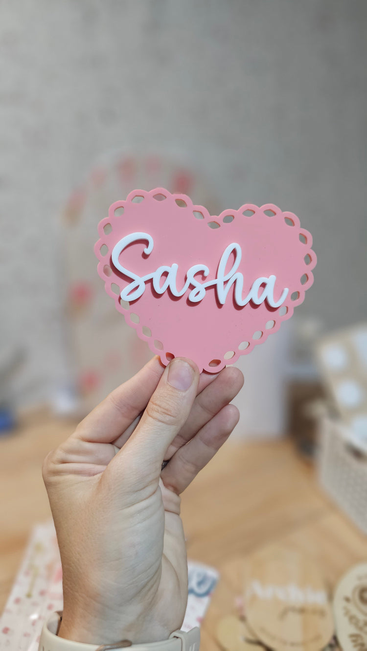 Sasha heart tag