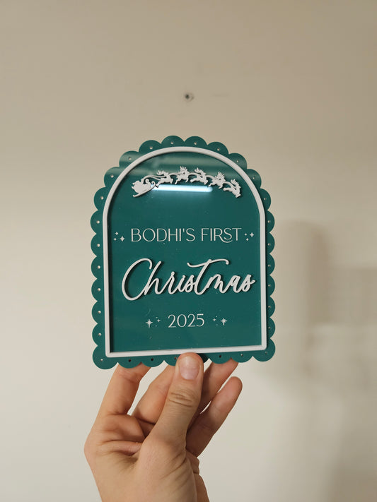 Bodhi First Christmas Plaque