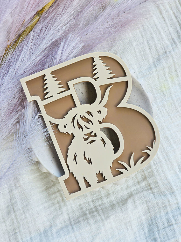 Highland Cow Letters