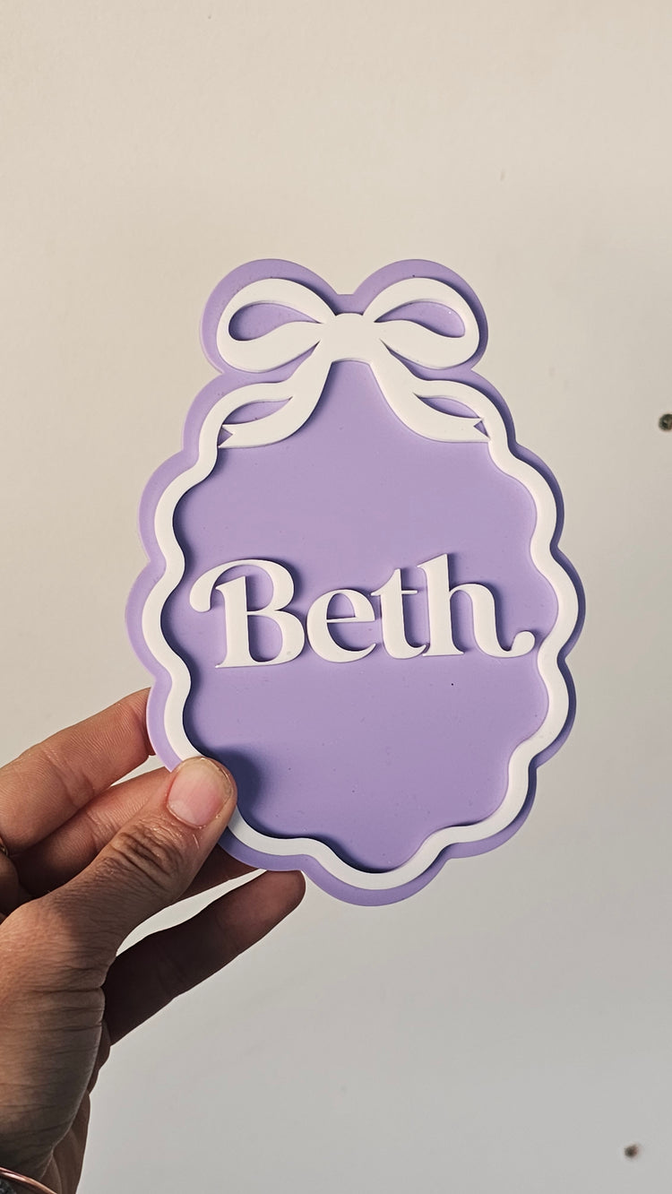 Name plaque - beth