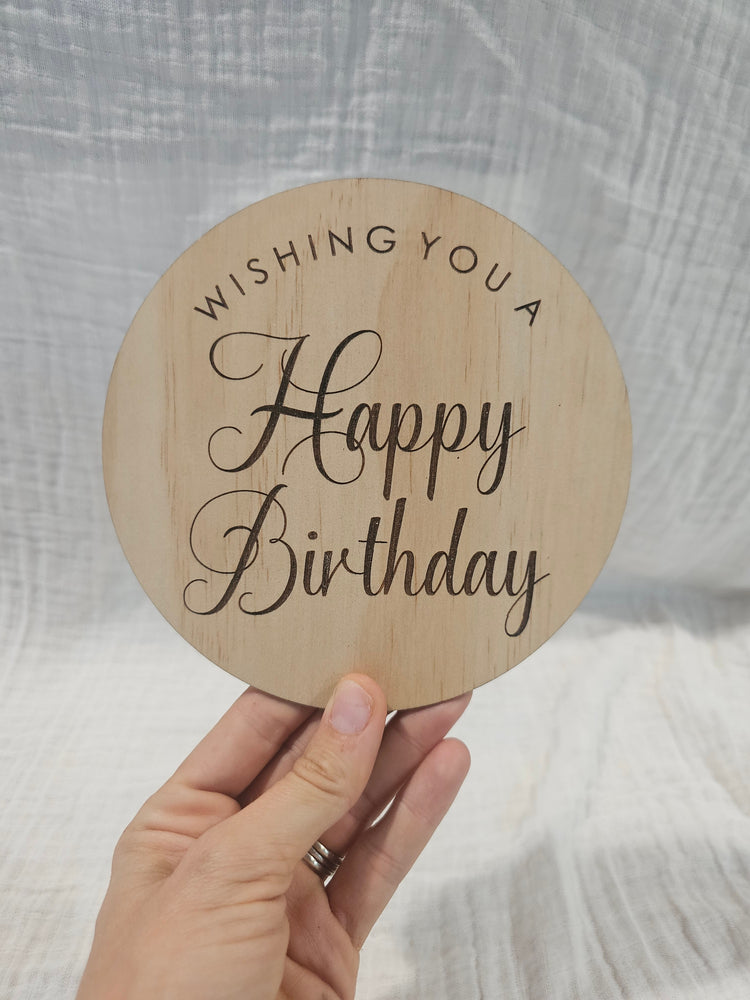 Wishing you a happy birthday plaque - OM