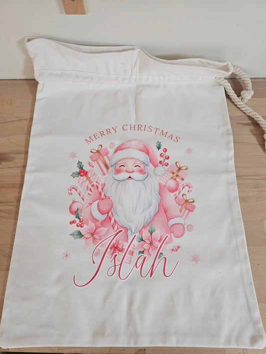 Pink Santa Christmas Sack -Islah