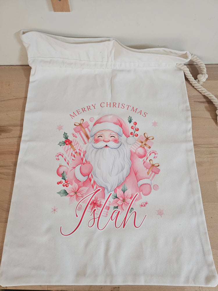 Pink Santa Christmas Sack -Islah