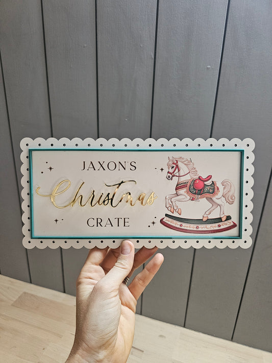 Vintage Crate Christmas Plaque - Jaxon