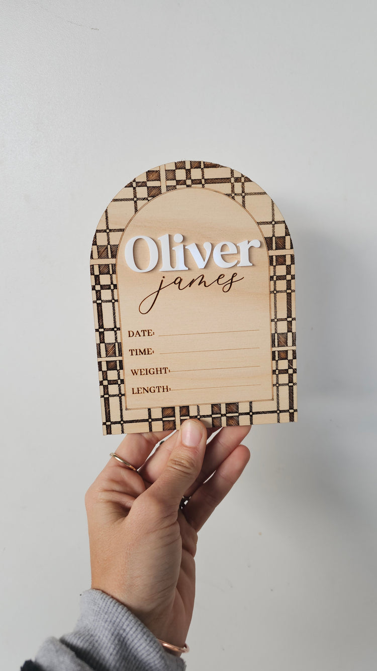 Tartan oliver plaque