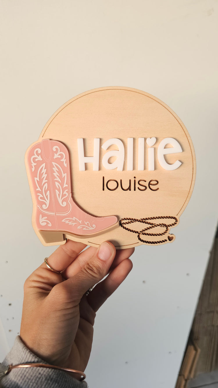 Name plaque - hallie