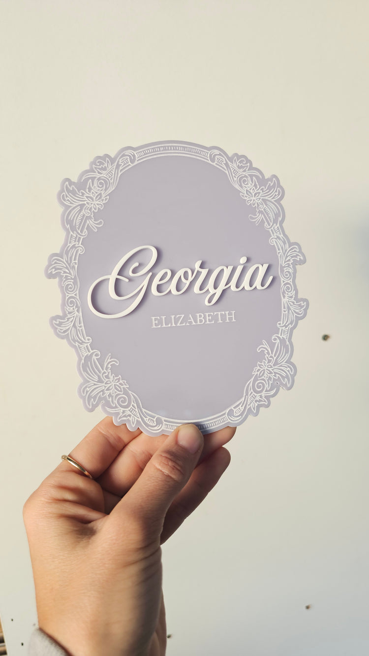 Name plaque - georgia