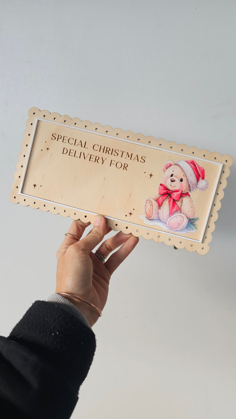 Christmas bear crate - to be personalised