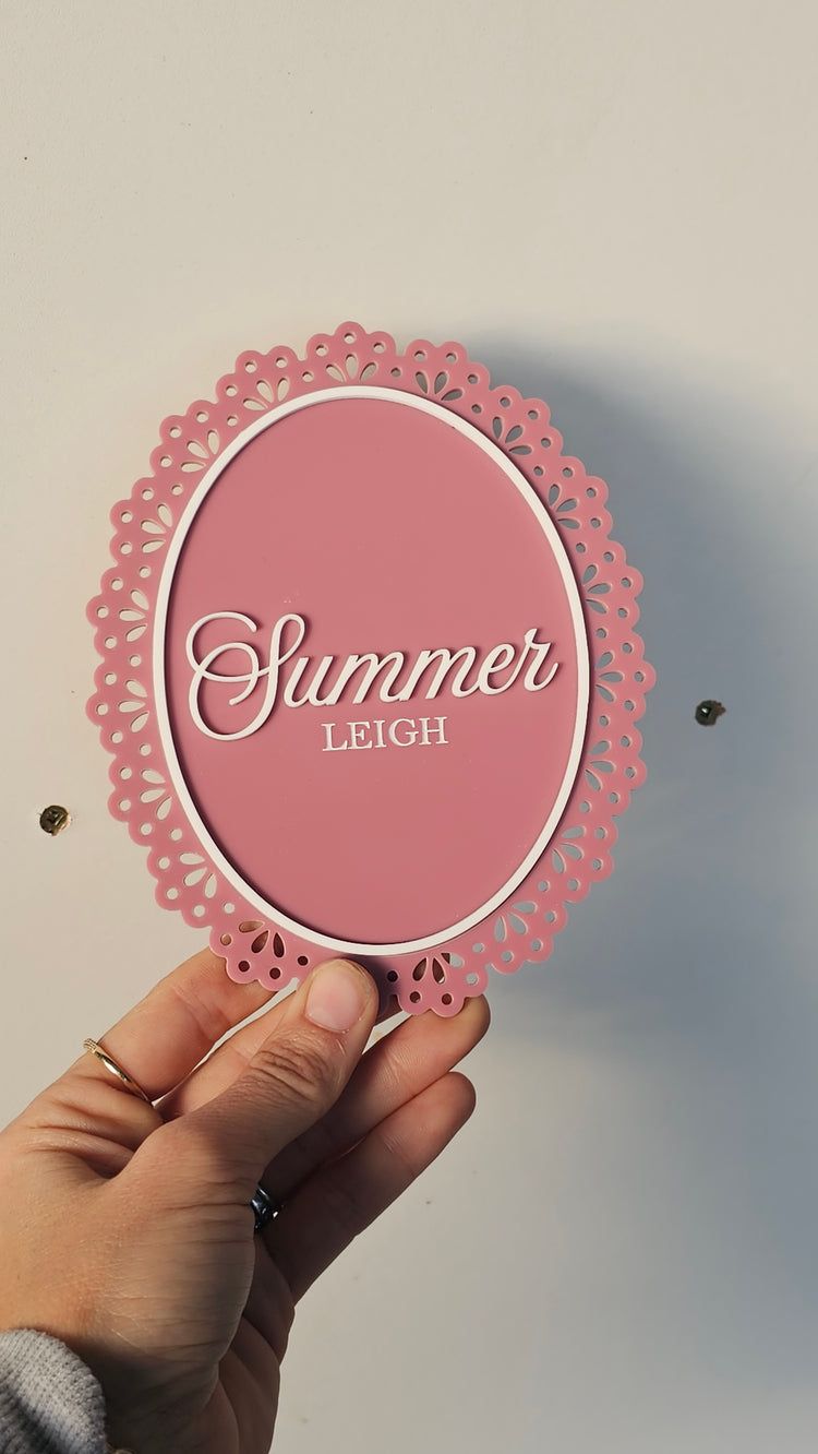 Name plaque - summer