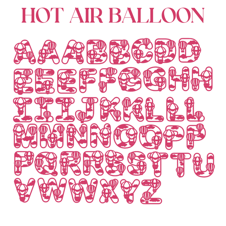 Hot Air Balloon Letters