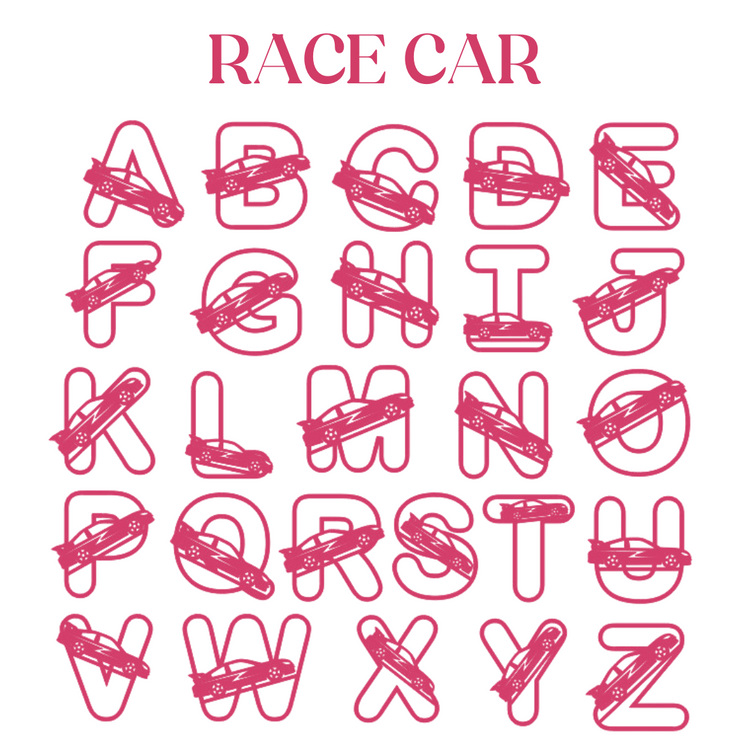 Race Car Letters