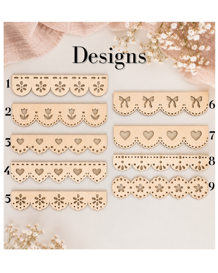 Vintage Wooden Scallop Trims - Multiple Designs