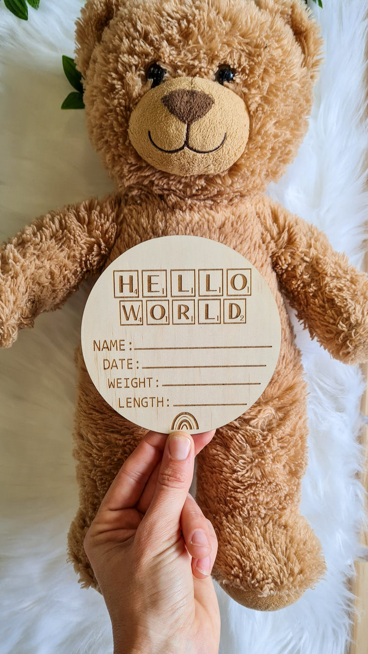 Hello World Plaque - Scrabble