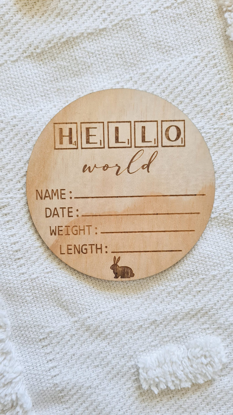 Hello World Plaque - Scrabble