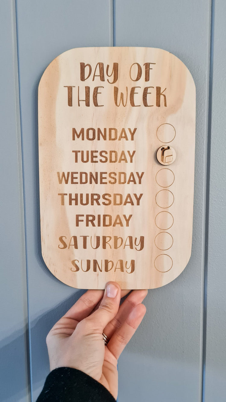 Day of the week board