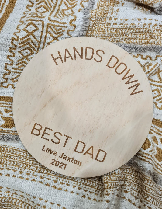 Hands Down Plaque – Father’s Day