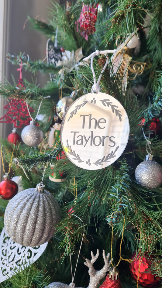 The 'Family Name' Wreath Ornament