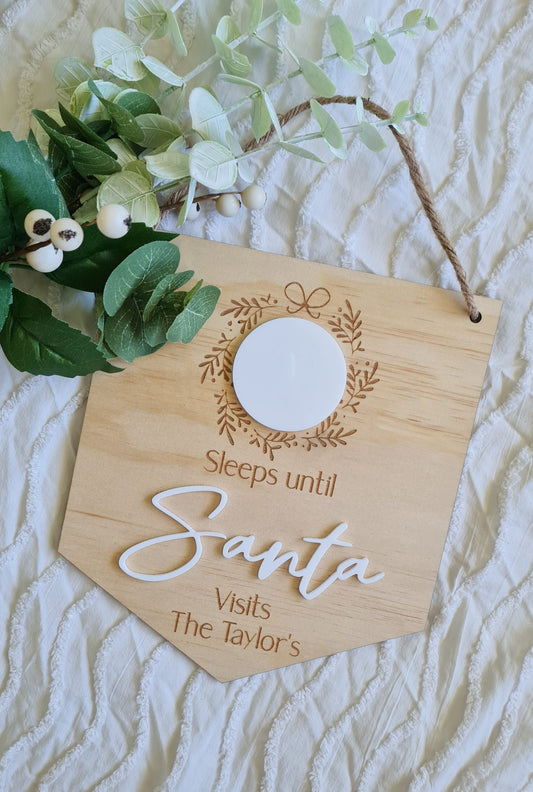 Christmas Countdown 3D Plaque