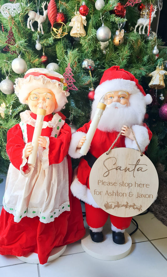 Santa stop here for... Plaque