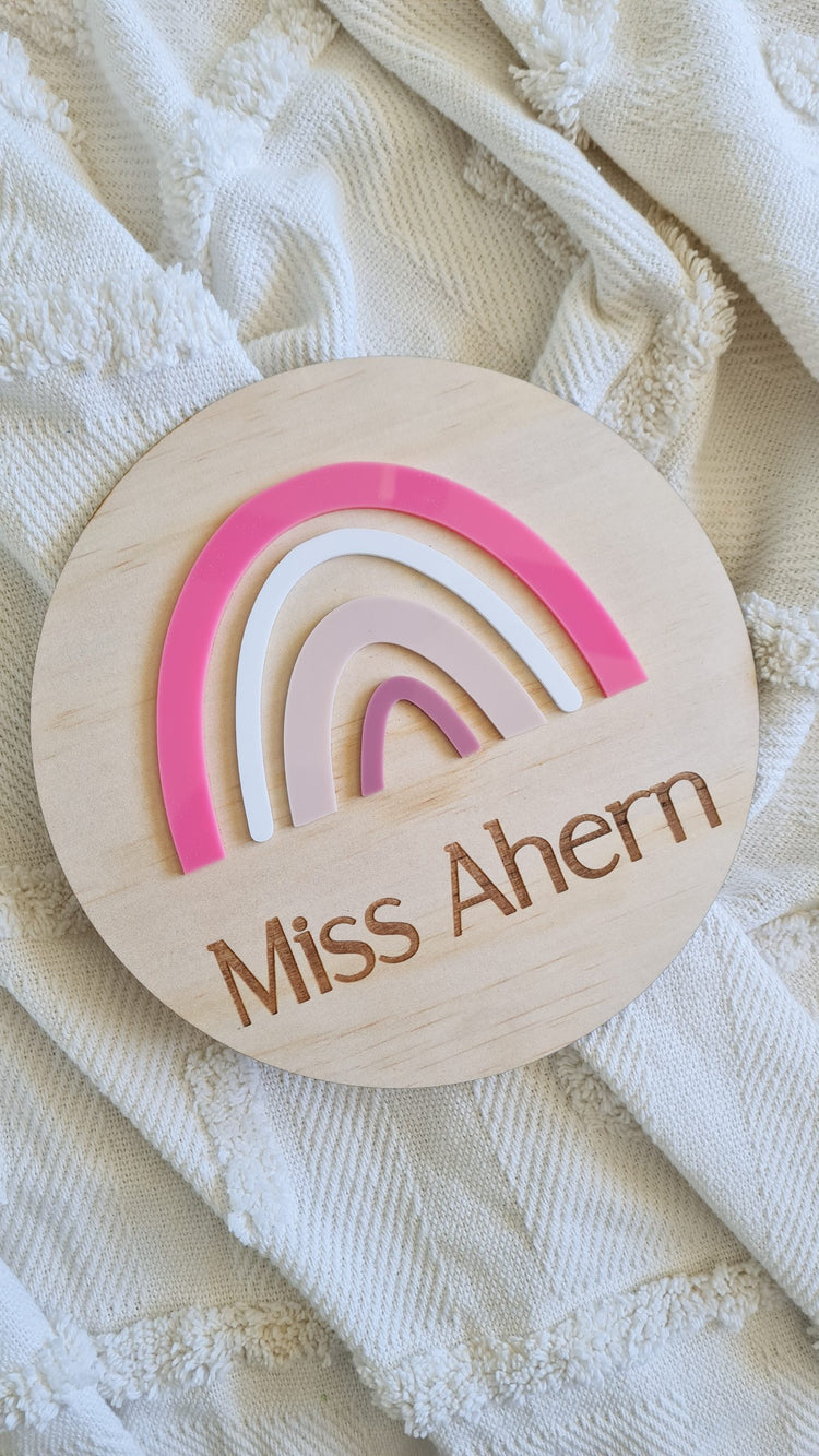 Teacher Rainbow Plaque