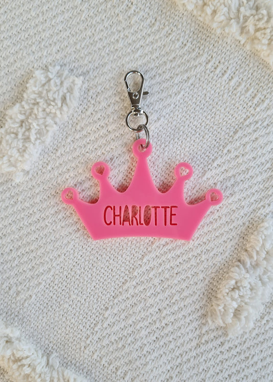 Princess Crown Acrylic Keyring