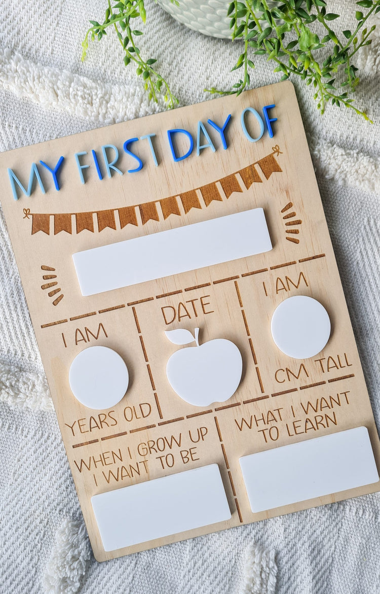 'My First Day Of' 3D Plaque