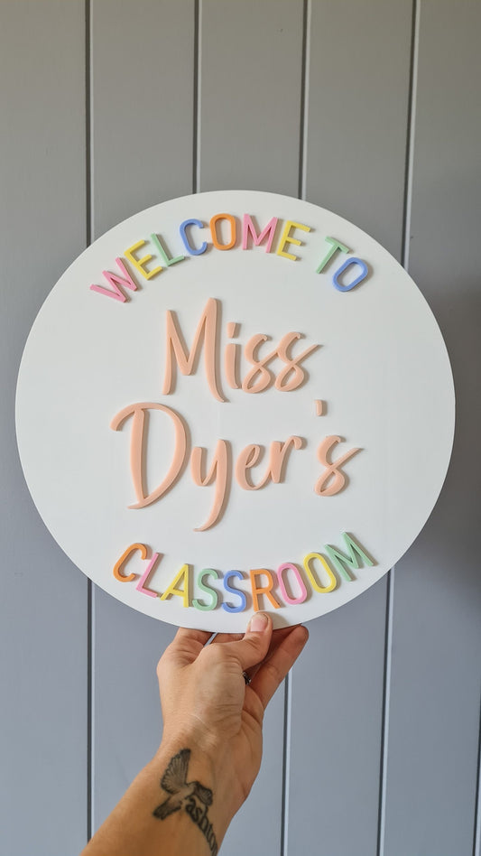 Welcome To Classroom Plaque