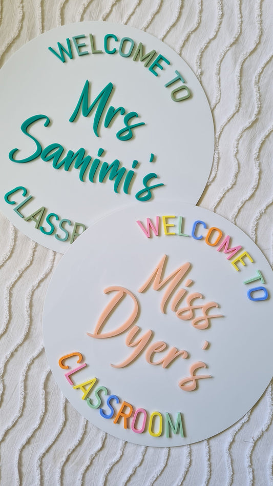 Welcome To Classroom Plaque