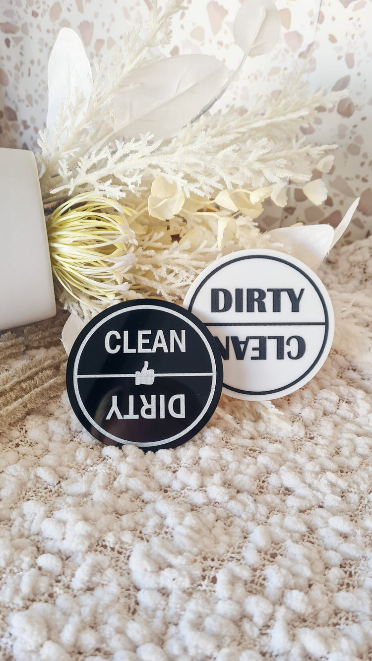 Dirty/Clean Circle Magnet – Acrylic