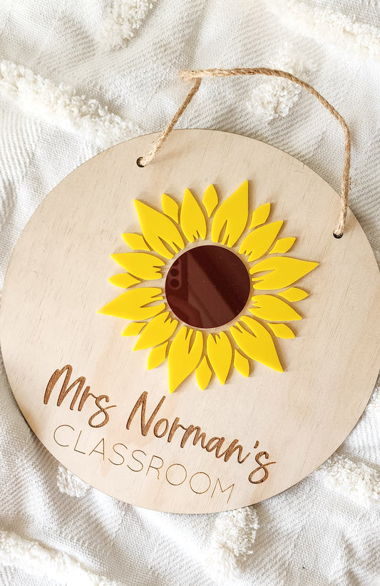 Sunflower Teacher Plaque