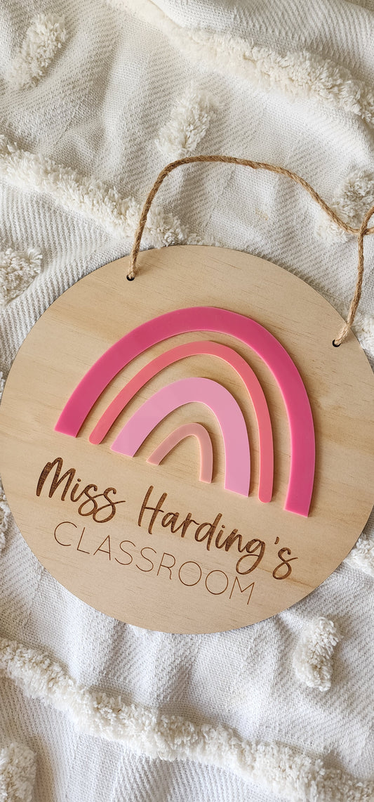 Rainbow Classroom Plaque