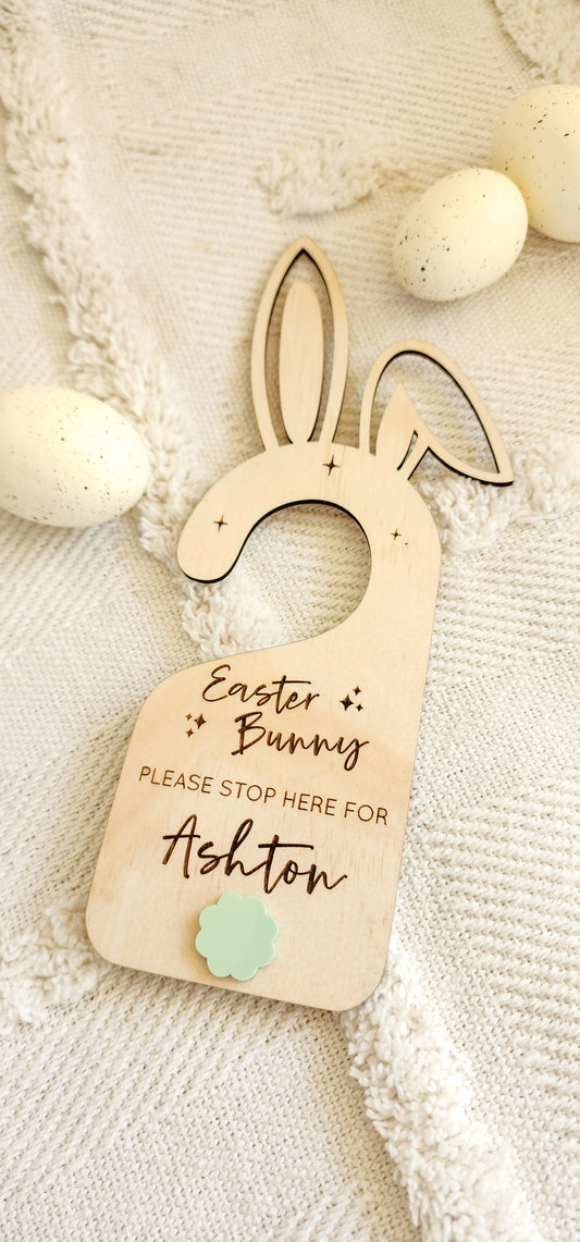 Bunny Stop Here Door Hanger