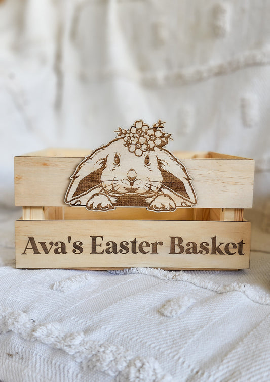 Floral Bunny Easter Crate