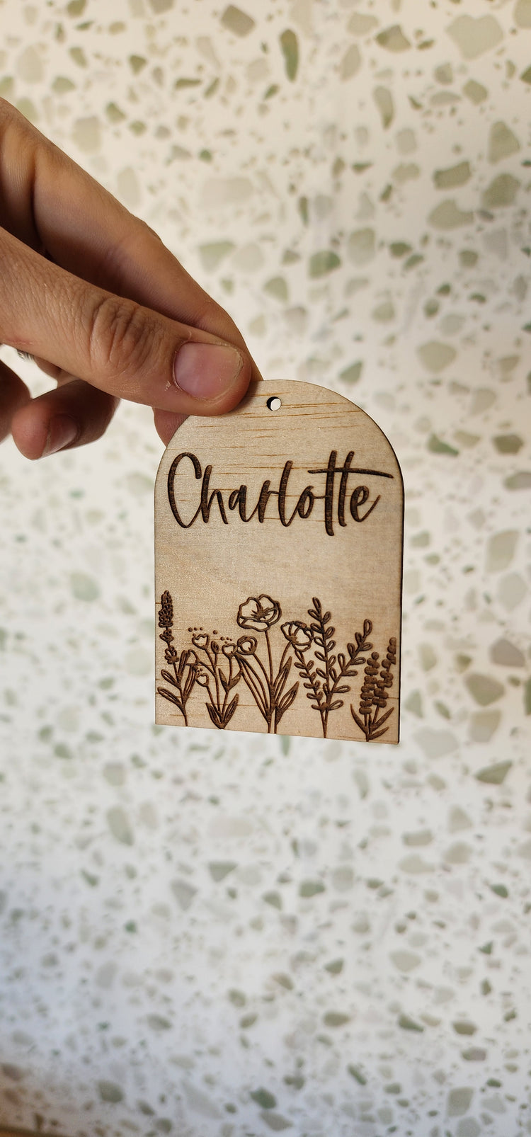 Charlotte wild flower keyring