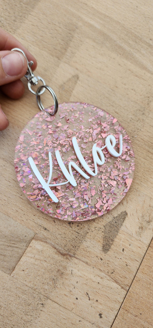 Glitter keyring - Khloe