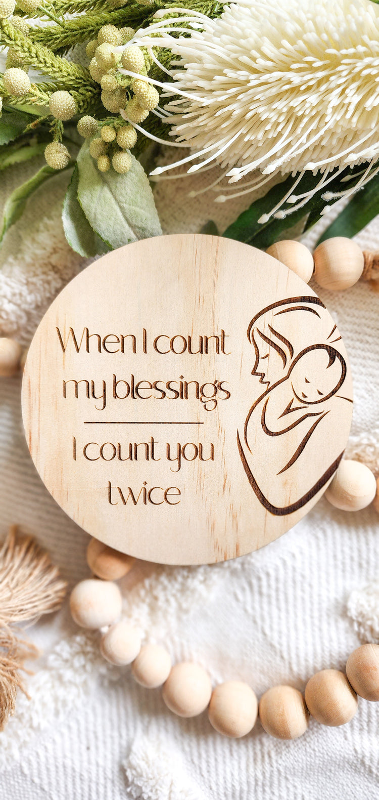 When I count my blessings plaque