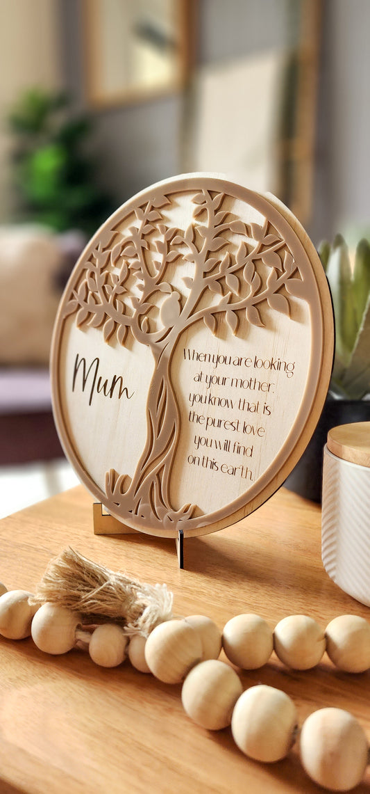 Mum Tree Plaque