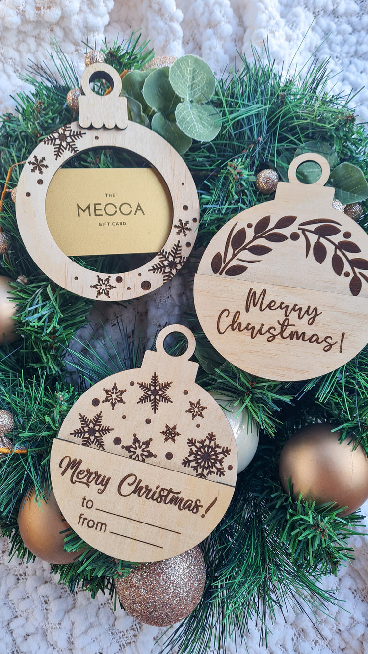 Gift Card Bauble Holders