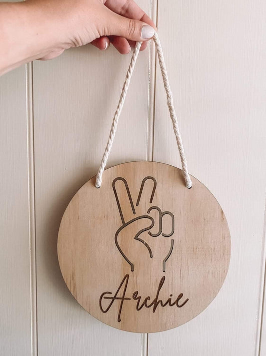 Peace Sign Cut Out Plaque