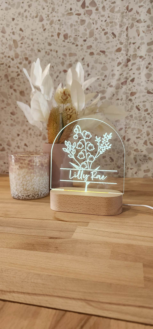 Birth Month Flower - LED Night Light