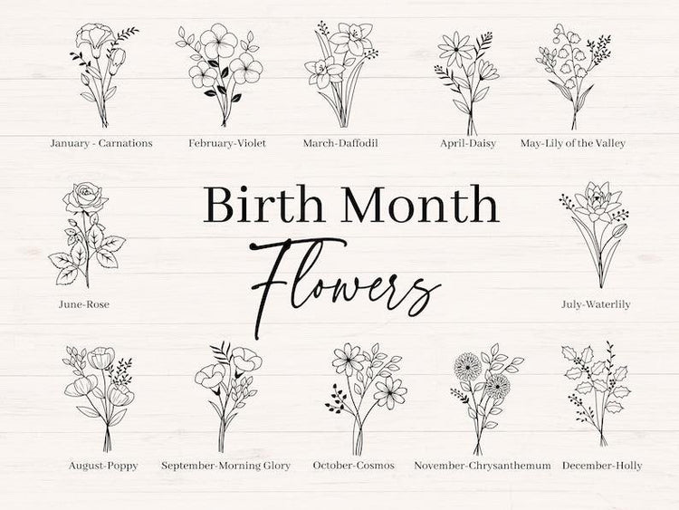 Birth Month Flower Announcement Plaque
