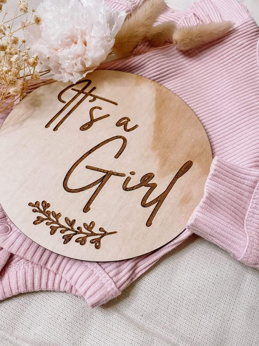 It's A Girl/ It's a Boy double sided plaque
