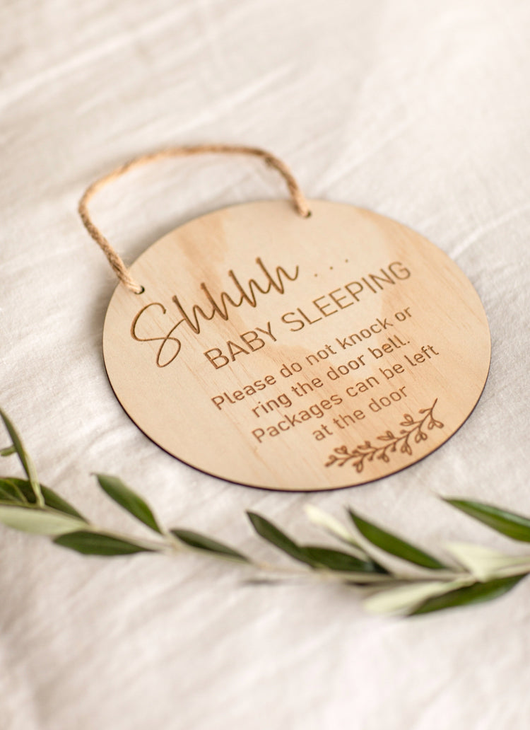 Shhh - Baby Sleeping Plaque