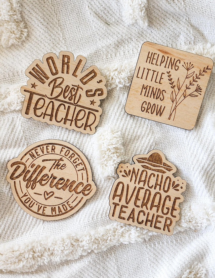 Teacher Timber Magnets