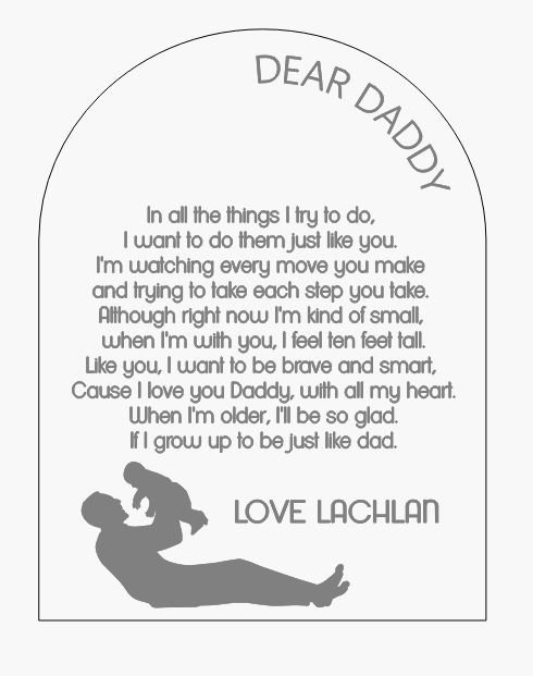 Dad Arch Father’s Day Arch – with stand – Love, Abby