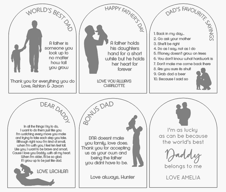 Dad Arch Father’s Day Arch – with stand – Love, Abby